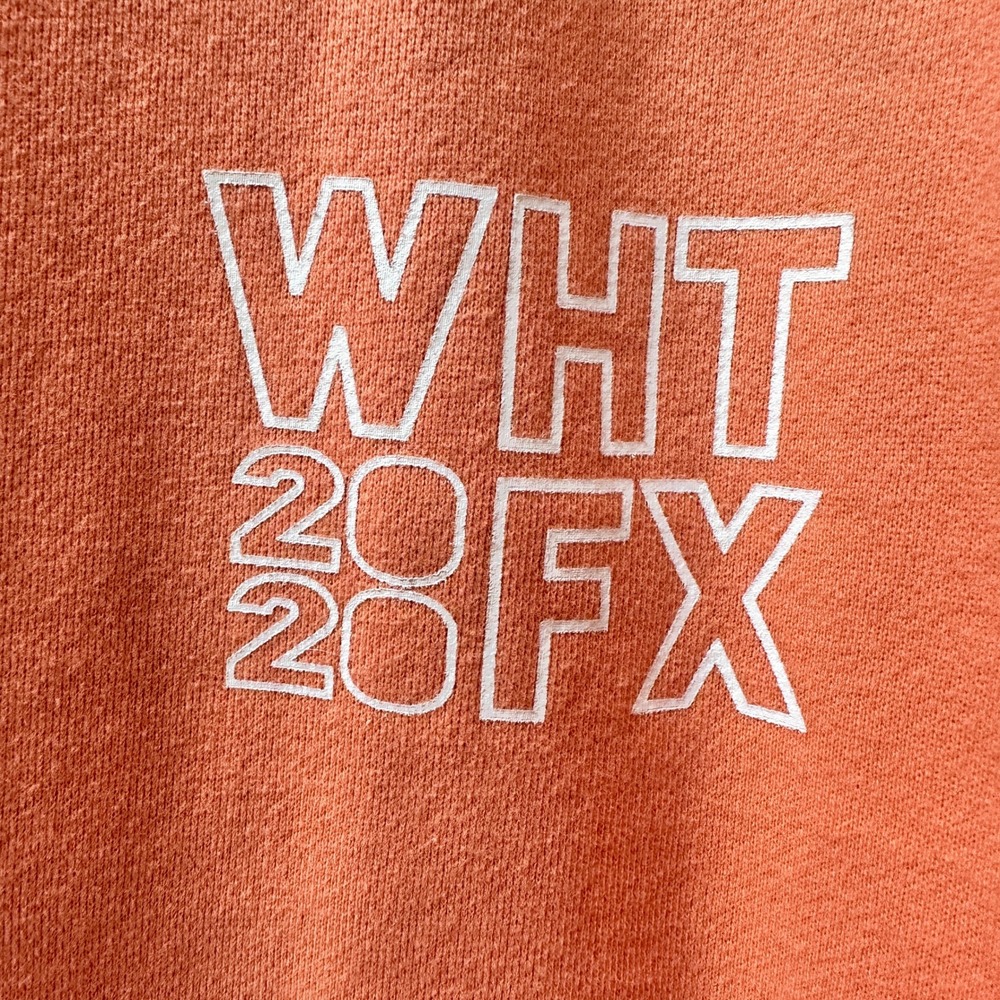 White Fox Pink Crewneck Sweatshirt Oversized M/L Stripe Sleeve - Picture 3 of 6